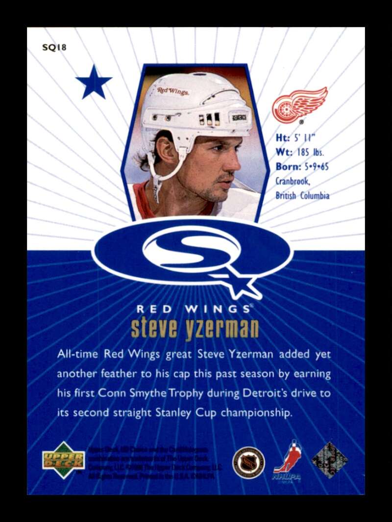Load image into Gallery viewer, 1998-99 UD Choice StarQuest Blue Steve Yzerman #SQ18 Image 2
