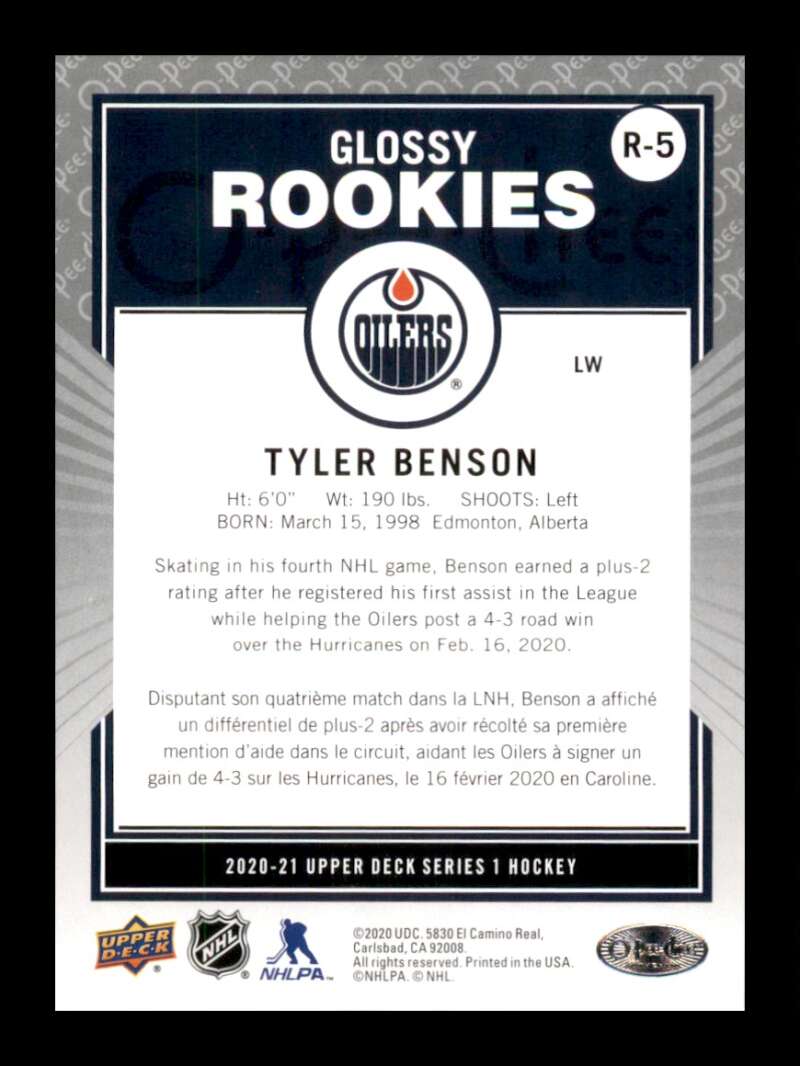 Load image into Gallery viewer, 2020-21 Upper Deck O-Pee-Chee Glossy Rookies Bronze Tyler Benson #R-5 Rookie RC Image 2
