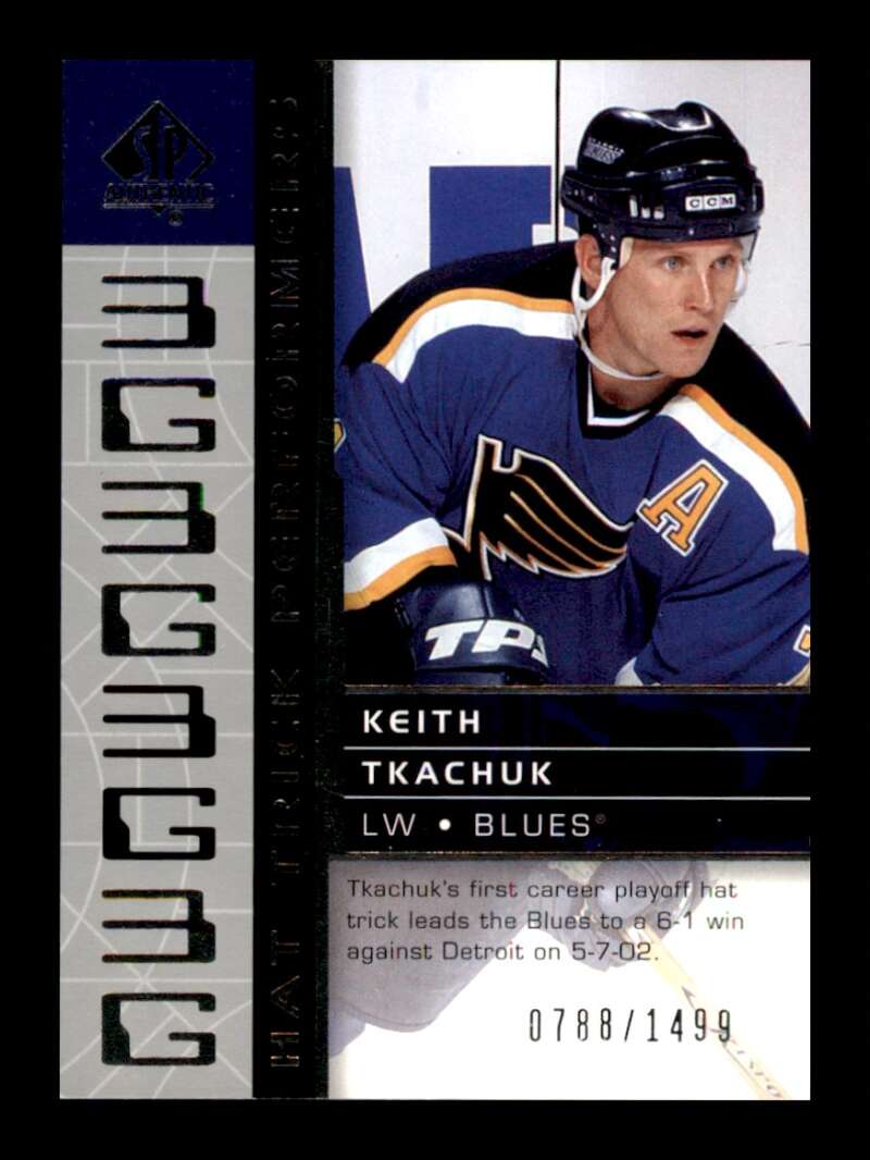 Load image into Gallery viewer, 2002-03 SP Authentic Hat Trick Performers Keith Tkachuk #103 SP /1499 Image 1
