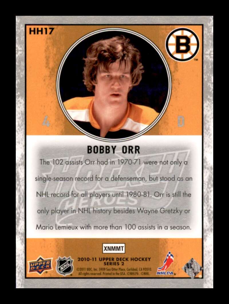 Load image into Gallery viewer, 2010-11 Upper Deck Hockey Heroes Bobby Orr #HH17 Image 2
