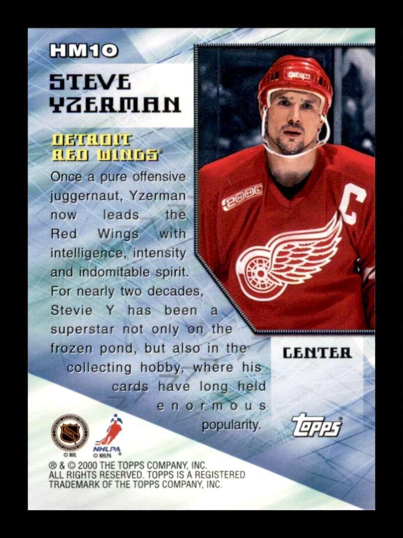 Load image into Gallery viewer, 2000-01 Topps Hobby Masters Steve Yzerman #HM10 Image 2

