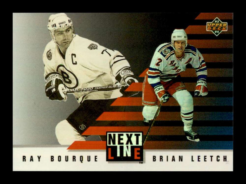 Load image into Gallery viewer, 1993-94 Upper Deck Next in Line Ray Bourque Brian Leetch #NL4 Image 1
