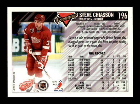 1993-94 Topps Premier Steve Chiasson