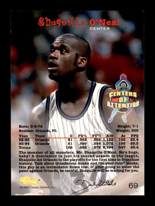 1994-95 Classic Shaquille O'Neal 