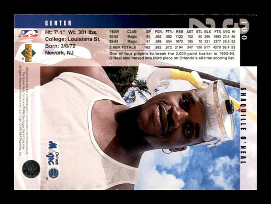 1994-95 Upper Deck Shaquille O'Neal 