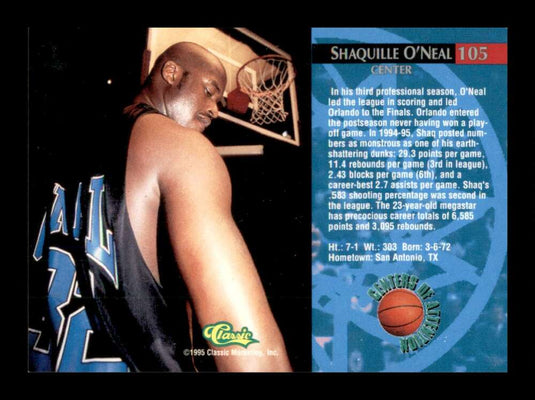 1995-96 Classic Shaquille O'Neal 