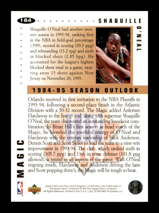 1994-95 Collector's Choice Shaquille O'Neal