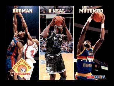 1993-94 Hoops Rodman Shaquille O'Neal Mutombo 