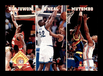 1993-94 Hoops Olajuwon Shaquille O'Neal Mutombo 