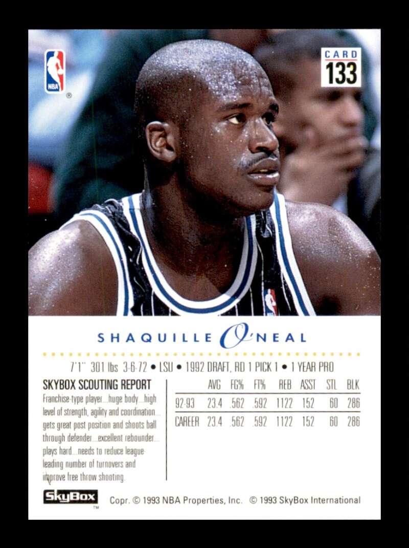 Load image into Gallery viewer, 1993-94 SkyBox Premium Shaquille O&#39;Neal #133 Image 2
