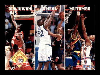 1993-94 Hoops Olajuwon Shaquille O'Neal Mutombo 