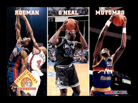 1993-94 Hoops Rodman Shaquille O'Neal Mutombo
