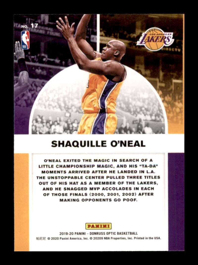 Load image into Gallery viewer, 2019-20 Donruss Optic Winner Stays Shaquille O&#39;Neal #17 Image 2
