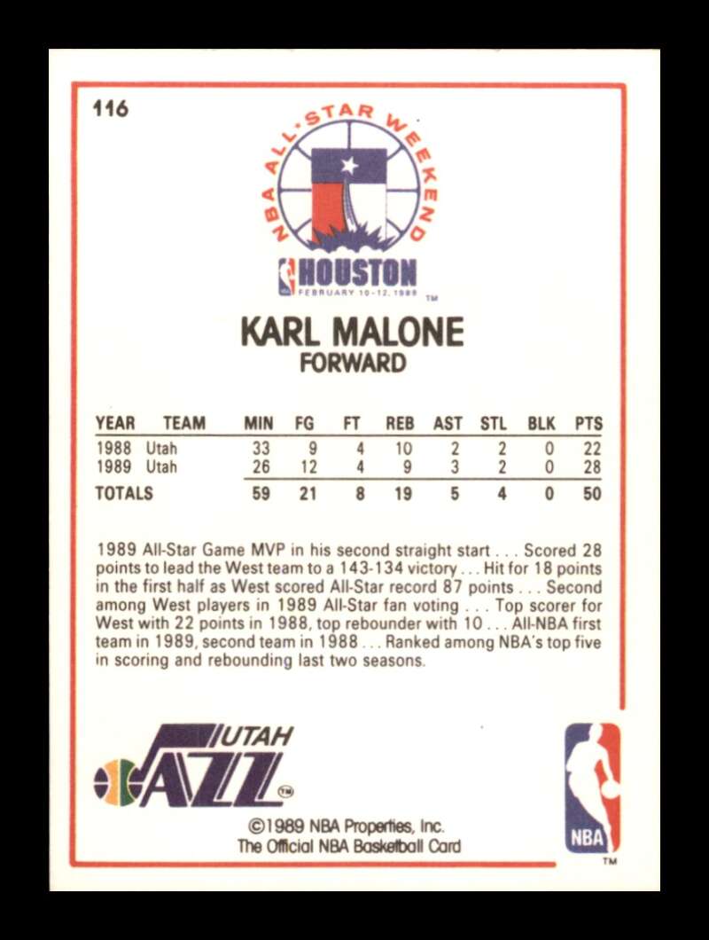 Load image into Gallery viewer, 1989-90 Hoops All-Star Karl Malone #116 Image 2
