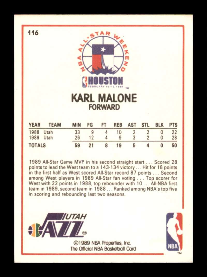 Load image into Gallery viewer, 1989-90 Hoops All-Star Karl Malone #116 Image 2
