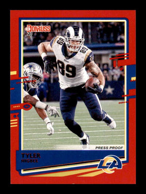 2020 Donruss Press Proof Red Tyler Higbee 