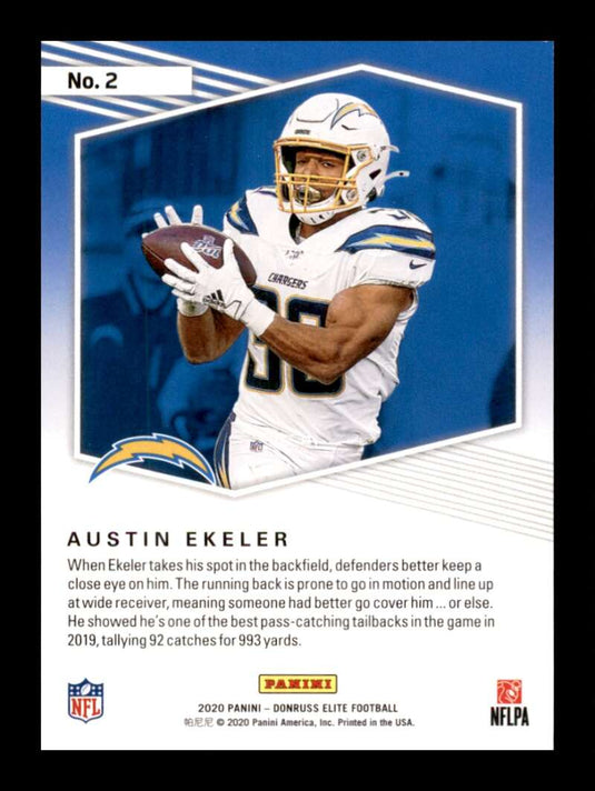 2020 Donruss Elite Dual Threats Pink Austin Ekeler