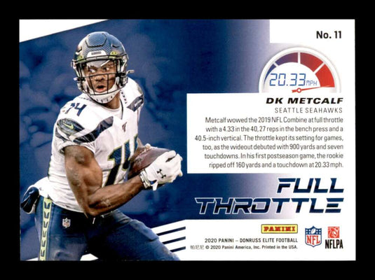 2020 Donruss Elite Full Throttle Green DK Metcalf 