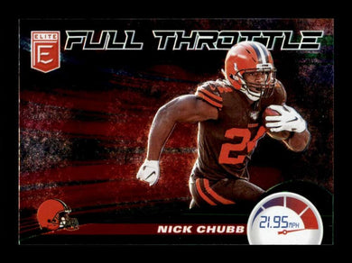 2020 Donruss Elite Full Throttle Green Nick Chubb 