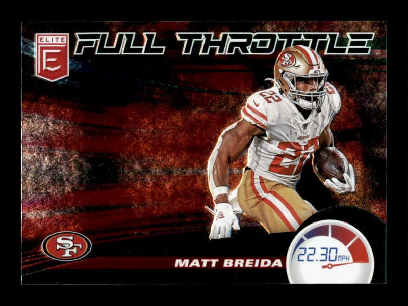 Load image into Gallery viewer, 2020 Donruss Elite Full Throttle Green Matt Breida #1 Image 1
