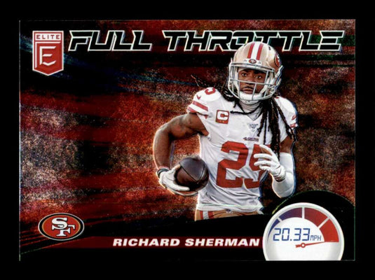 2020 Donruss Elite Full Throttle Green Richard Sherman