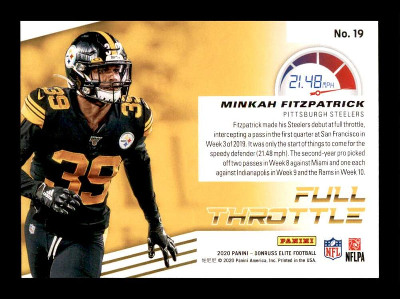 Load image into Gallery viewer, 2020 Donruss Elite Full Throttle Green Minkah Fitzpatrick #19 Image 2
