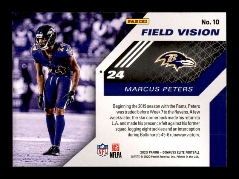 Load image into Gallery viewer, 2020 Donruss Elite Field Vision Pink Marcus Peters #10 Image 2
