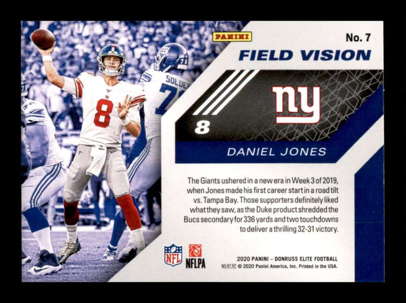 Load image into Gallery viewer, 2020 Donruss Elite Field Vision Green Daniel Jones #7 Image 2
