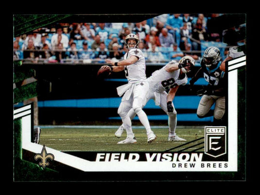 2020 Donruss Elite Field Vision Green Drew Brees 