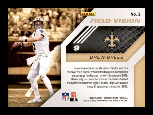 2020 Donruss Elite Field Vision Green Drew Brees