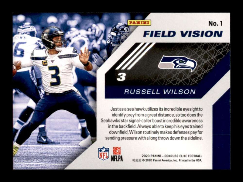 Load image into Gallery viewer, 2020 Donruss Elite Field Vision Green Russell Wilson #1 Image 2
