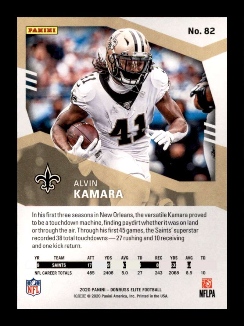 Load image into Gallery viewer, 2020 Donruss Elite Alvin Kamara #82 Image 2
