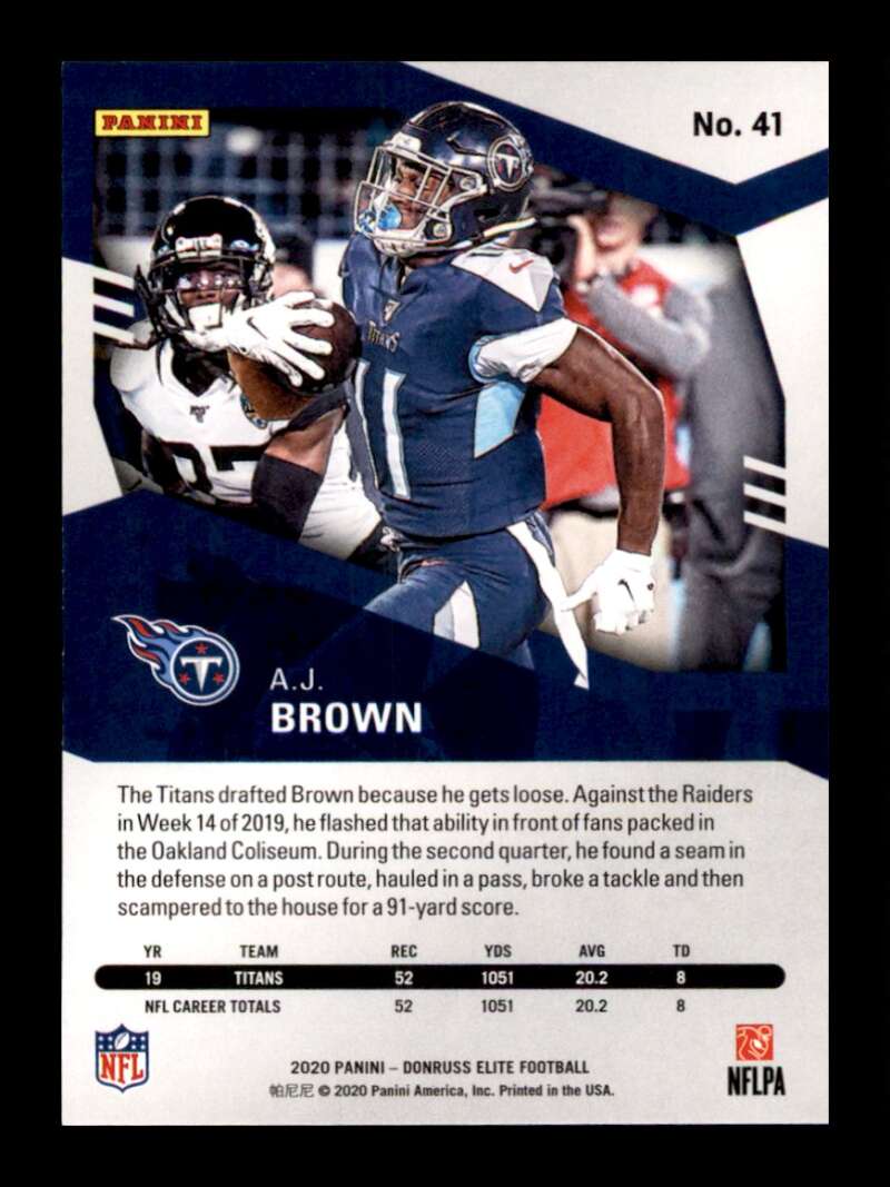 Load image into Gallery viewer, 2020 Donruss Elite A.J. Brown #41 Image 2
