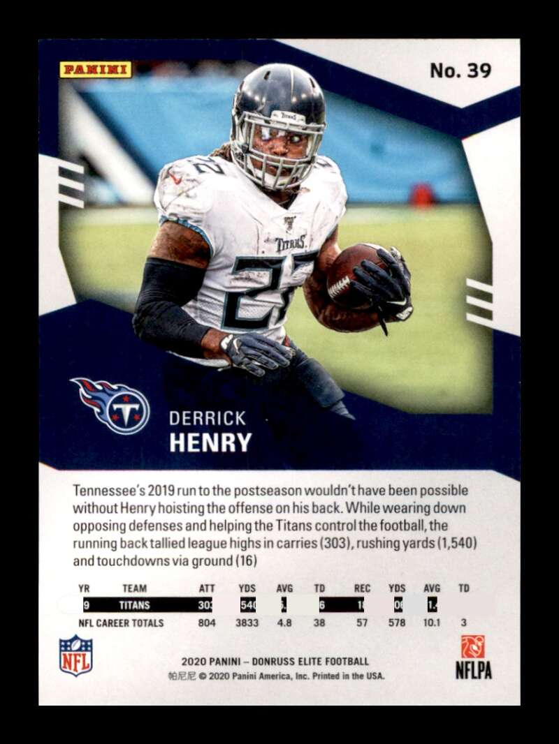 Load image into Gallery viewer, 2020 Donruss Elite Derrick Henry #39 Image 2
