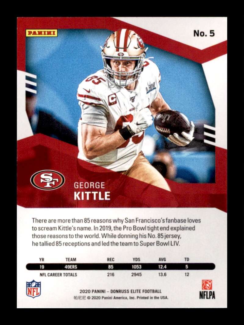 Load image into Gallery viewer, 2020 Donruss Elite George Kittle #5 Image 2
