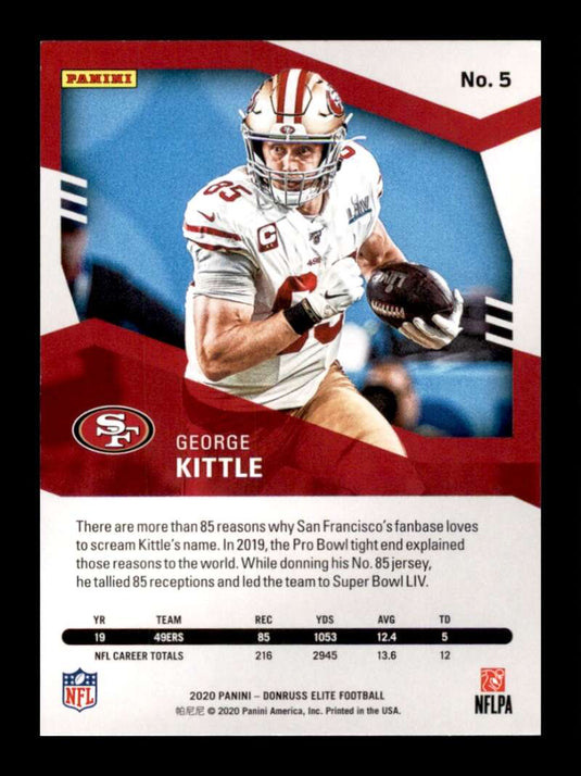 2020 Donruss Elite George Kittle 