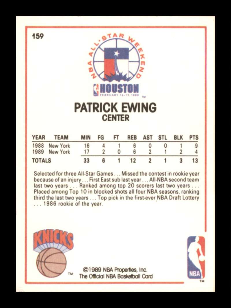 Load image into Gallery viewer, 1989-90 NBA Hoops Patrick Ewing #159 Image 2
