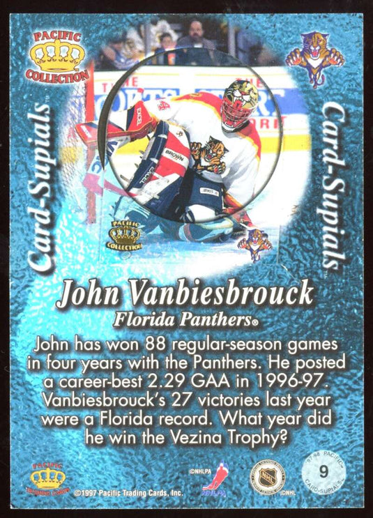 1997-98 Pacific Card Supials John Vanbiesbrouck 