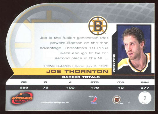 2001-02 Pacific Atomic Joe Thornton 