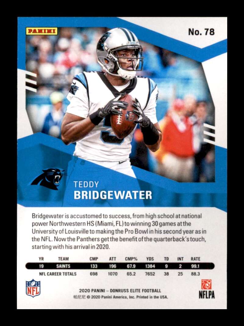 Load image into Gallery viewer, 2020 Donruss Elite Pink Teddy Bridgewater #78 Image 2
