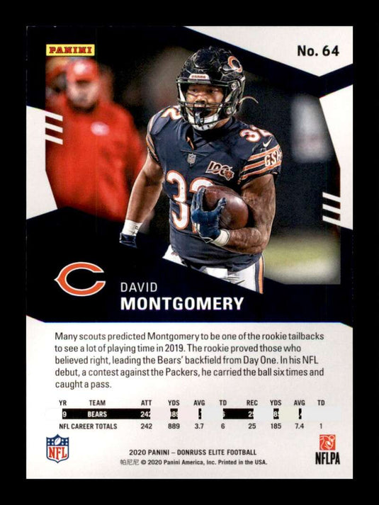 2020 Donruss Elite Pink David Montgomery 