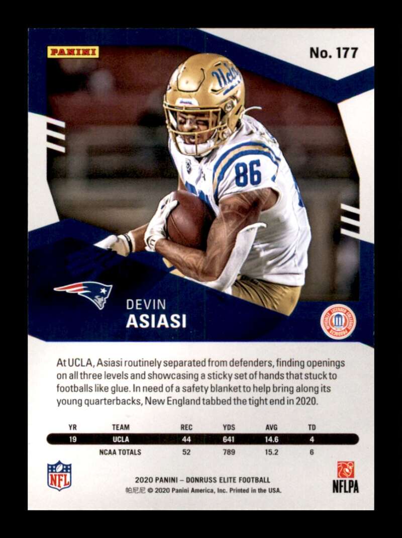 Load image into Gallery viewer, 2020 Donruss Elite Green Devin Asiasi #177 Rookie RC Image 2
