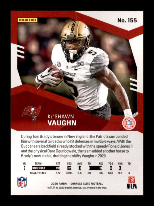 2020 Donruss Elite Green Ke'Shawn Vaughn 