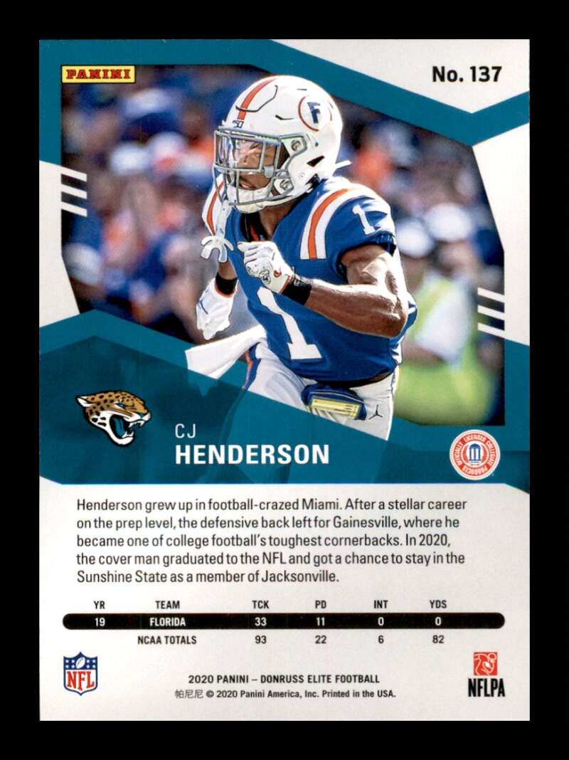 Load image into Gallery viewer, 2020 Donruss Elite Green CJ Henderson #137 Rookie RC Image 2
