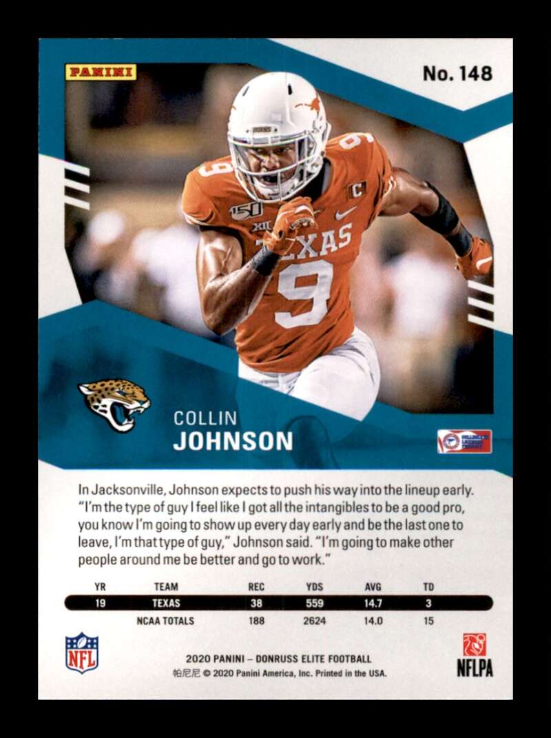 Load image into Gallery viewer, 2020 Donruss Elite Green Collin Johnson #148 Rookie RC Image 2
