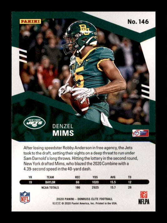 2020 Donruss Elite Green Denzel Mims 