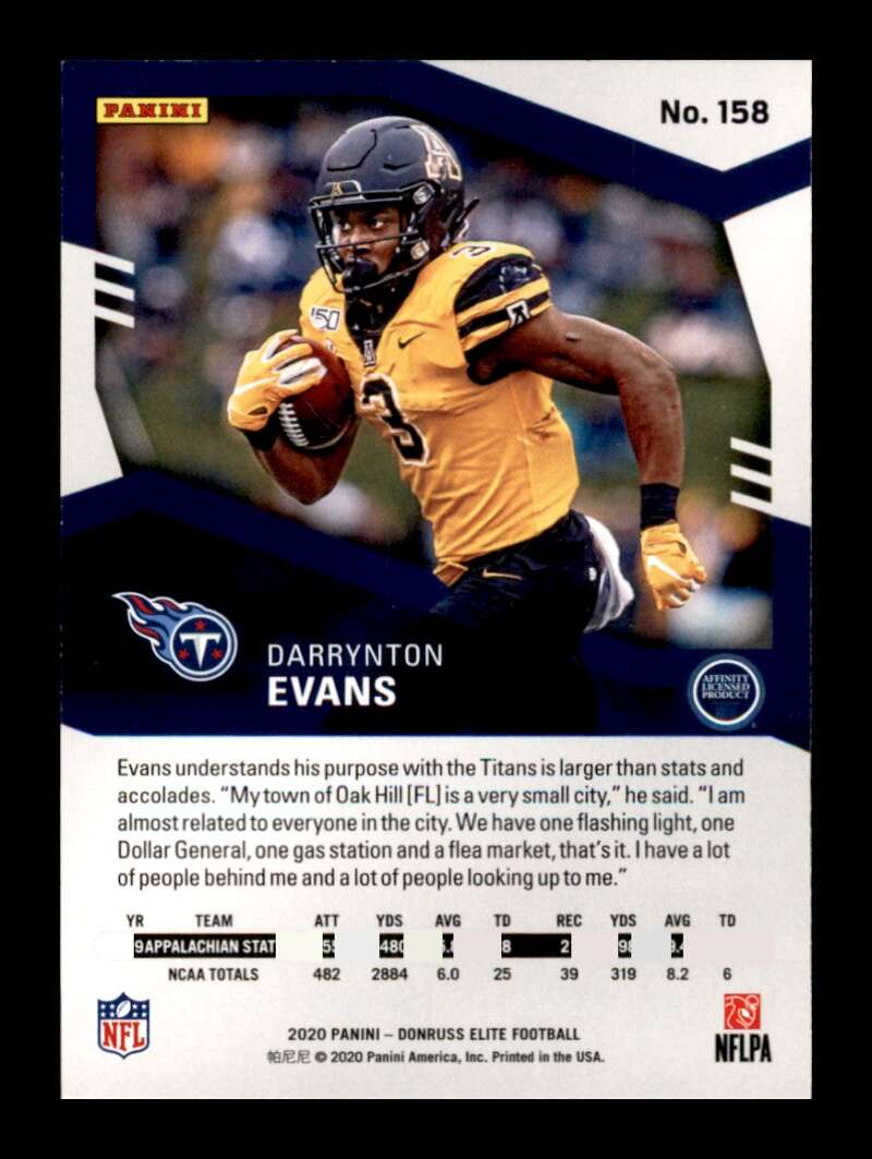 Load image into Gallery viewer, 2020 Donruss Elite Green Darrynton Evans #158 Rookie RC Image 2
