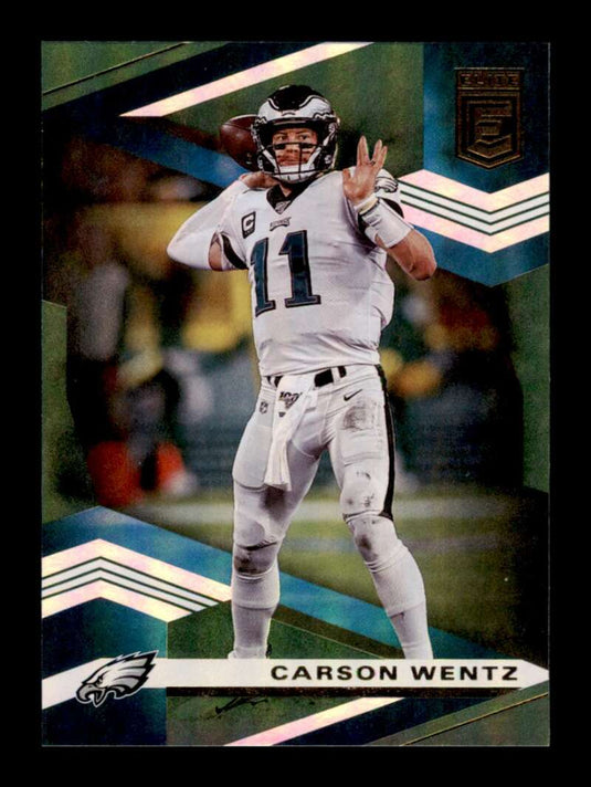 2020 Donruss Elite Green Carson Wentz 