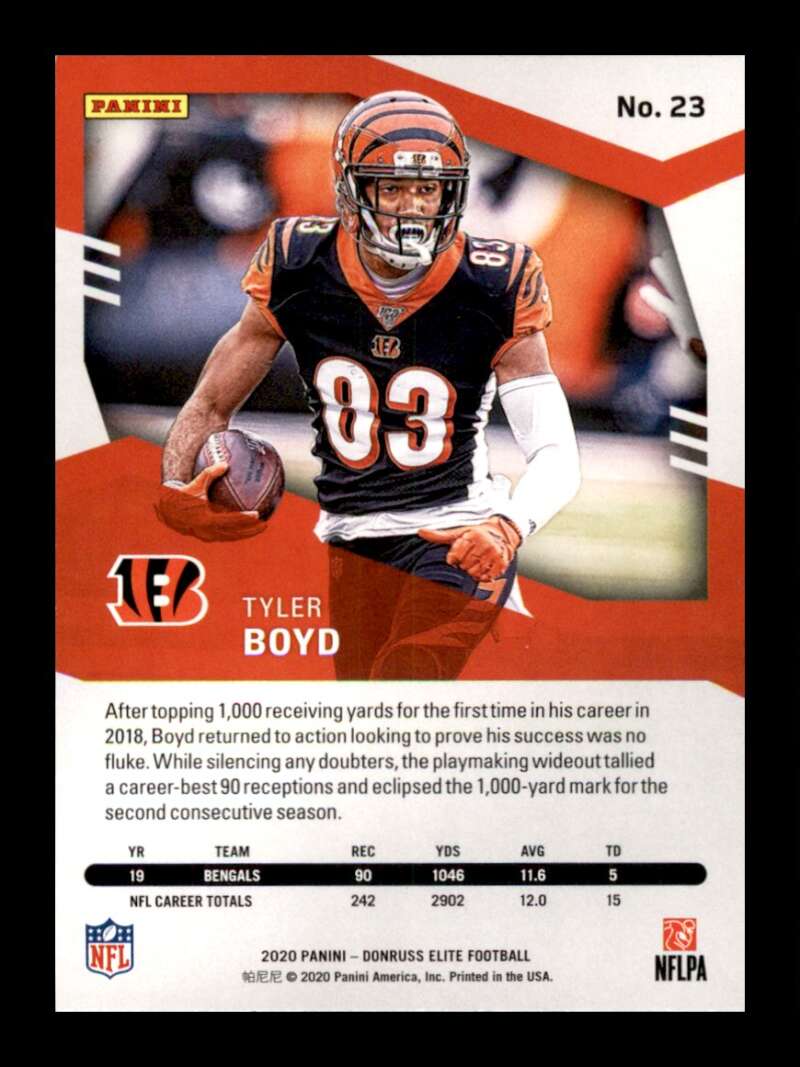 Load image into Gallery viewer, 2020 Donruss Elite Green Tyler Boyd #23 Image 2
