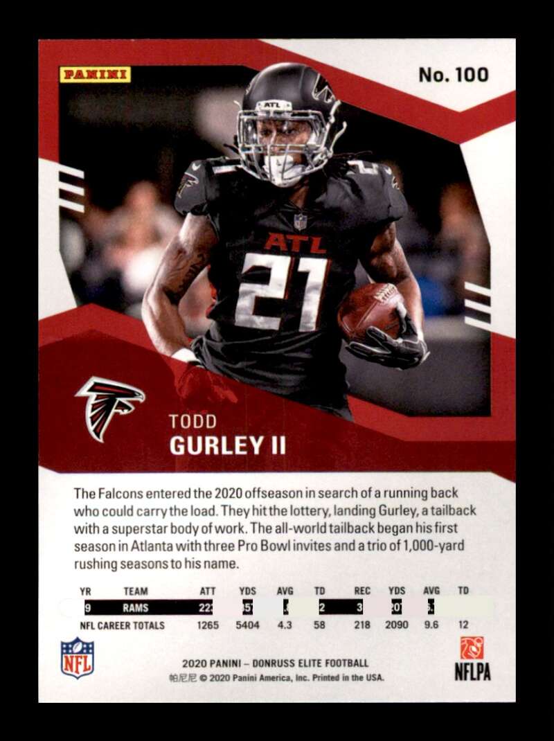 Load image into Gallery viewer, 2020 Donruss Elite Green Todd Gurley II #100 Image 2
